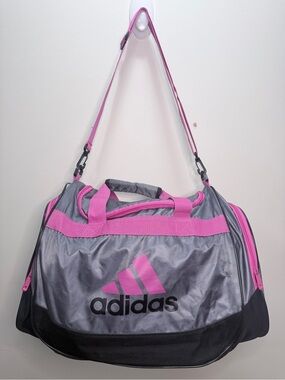 adidas Rare Color Pink and Gray Travel Duffel Bag